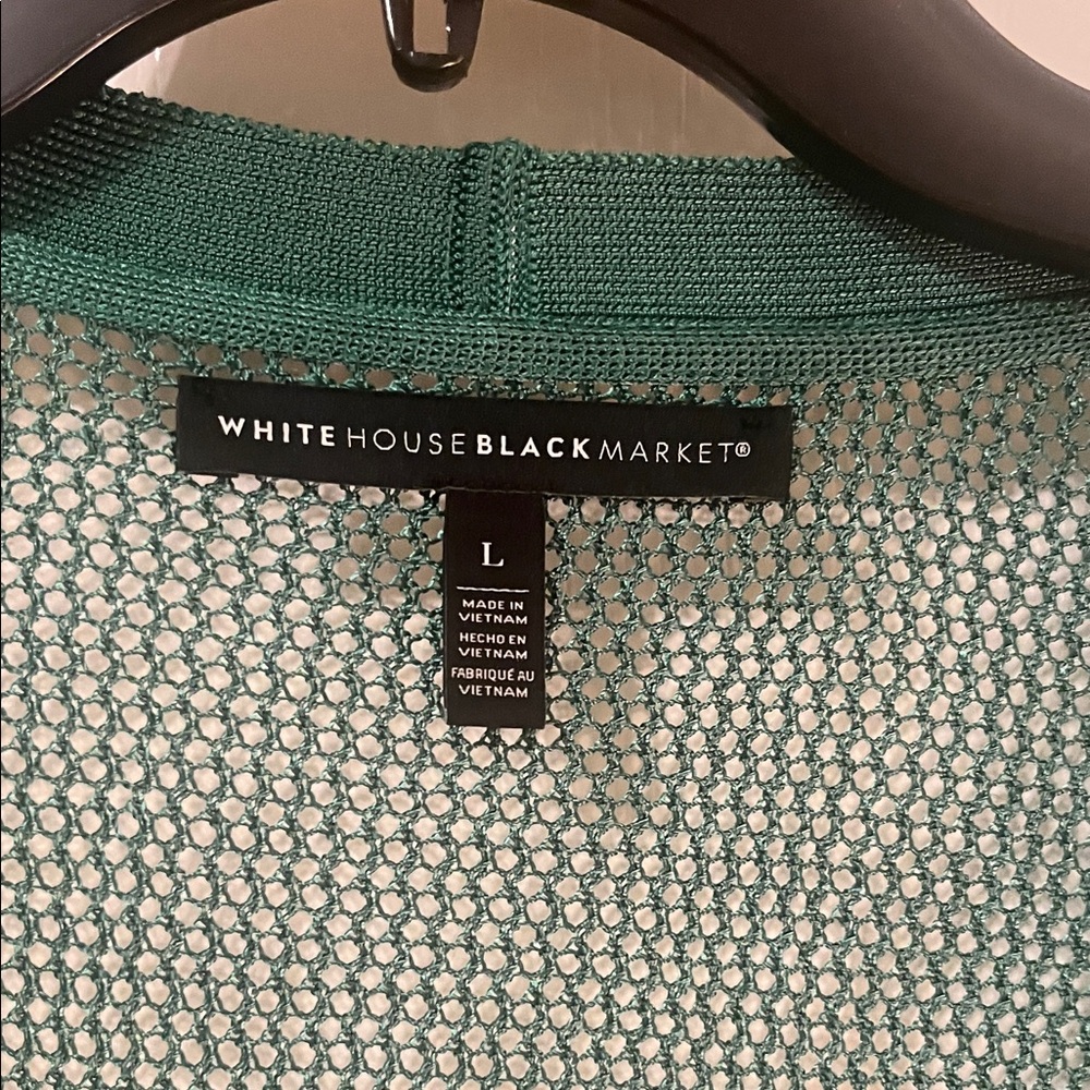 White House Black Market Deep Green Cardigan - Picture 3 of 10